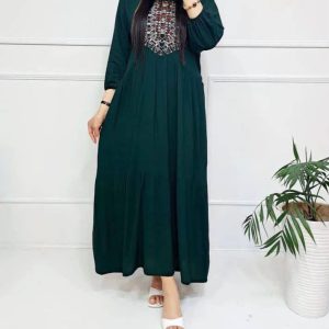 پیراهن ساحلی نخی چاپی طرح ایدا